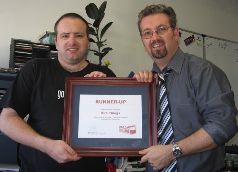 Darryl and Peter from HireThings.com. Runner up on Cable Car Challenge