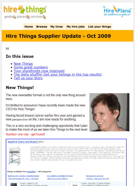 October 2009 Suppliers' Update